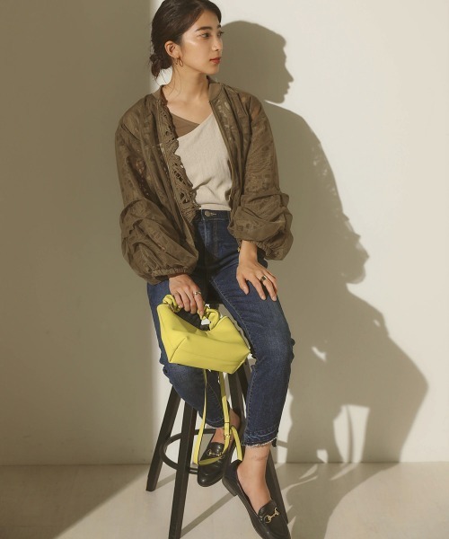 Bou Jeloud（ブージュルード）の「クロワッサンBAG（ショルダーバッグ・レディース・ブラック/ライム/アイボリー・FREE）」の8枚目の写真