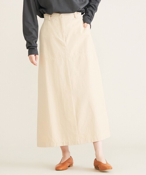 SHARE PARK（シェアパーク）の「【洗える】モールスキンスカート（スカート・レディース・ベージュ系/カーキ系/イエロー系・1/0）」の2枚目の写真