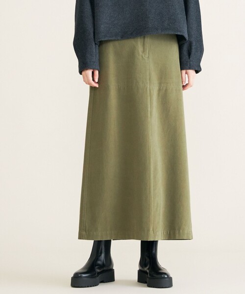 SHARE PARK（シェアパーク）の「【洗える】モールスキンスカート（スカート・レディース・ベージュ系/カーキ系/イエロー系・1/0）」の3枚目の写真