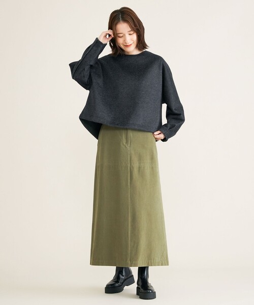 SHARE PARK（シェアパーク）の「【洗える】モールスキンスカート（スカート・レディース・ベージュ系/カーキ系/イエロー系・1/0）」の8枚目の写真