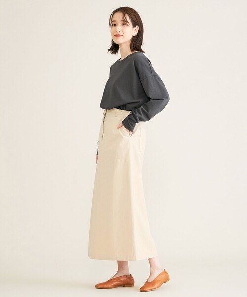 SHARE PARK（シェアパーク）の「【洗える】モールスキンスカート（スカート・レディース・ベージュ系/カーキ系/イエロー系・1/0）」の18枚目の写真