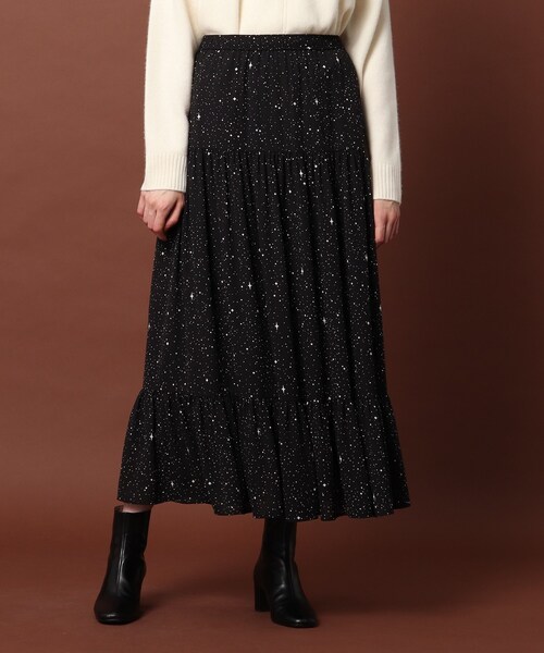 DRESSTERIOR（ドレステリア）の「◆【CLASSY.12月号掲載】スターリープリントティアードスカート（スカート・レディース・ブラック系・38/36）」の7枚目の写真