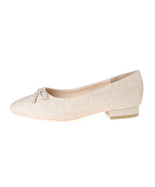 Allamanda（アラマンダ）の「バイカラーヒールバレエシューズ（パンプス・レディース・ゴールド/その他18/アイボリー系3/ブラック系その他2・M/L）」の5枚目の写真