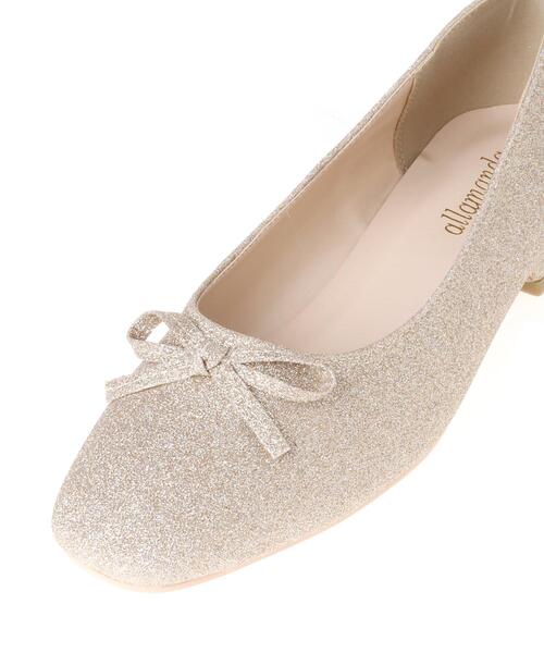 Allamanda（アラマンダ）の「バイカラーヒールバレエシューズ（パンプス・レディース・ゴールド/その他18/アイボリー系3/ブラック系その他2・M/L）」の14枚目の写真