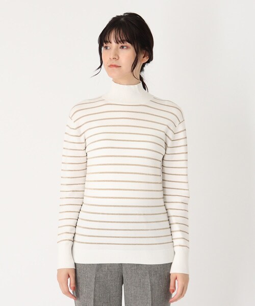 SOUP（スープ）の「◆【洗える/吸湿発熱　ソリストヒート(R)】 あったかハイネックニット（ニット/セーター・レディース・チャコールグレー/ダークグリーン/オフホワイト/ライトグリーン/ベビーピンク/レッド系1/ゴールド系2/サンドベージュ/ブラック/ライトグレー・11/15 /13/09/07）」の12枚目の写真