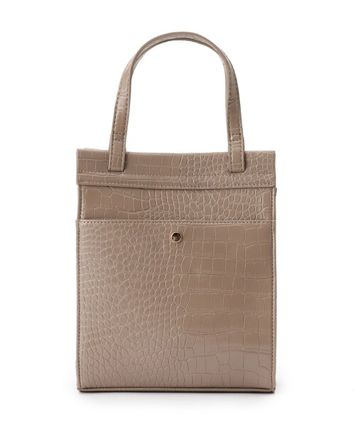 DRESKIP(ドレスキップ)の「◆縦長クロコ型押しショルダー(ショルダーバッグ・レディース・ブラック/ベージュ/ピンク系・00)」の1枚目の写真