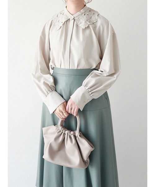 Te chichi（テチチ）の「刺繍つけ襟SETブラウス（シャツ/ブラウス・レディース・オフホワイト/ブラック/ベージュ・ﾌﾘ-）」の3枚目の写真