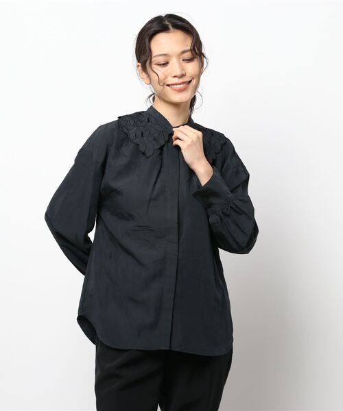 Te chichi（テチチ）の「刺繍つけ襟SETブラウス（シャツ/ブラウス・レディース・オフホワイト/ブラック/ベージュ・ﾌﾘ-）」の8枚目の写真