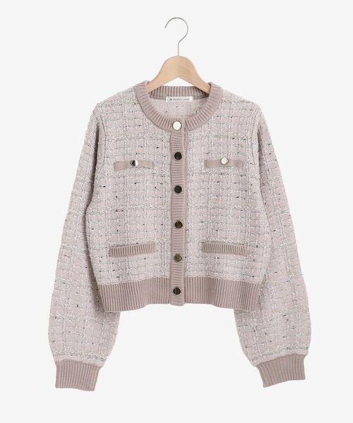 MAJESTIC LEGON(マジェスティックレゴン)の「ツイードライクニットカーディガン(ニット/セーター・レディース・ブラック系その他/ベージュ系その他2・MEDIUM)」の14枚目の写真