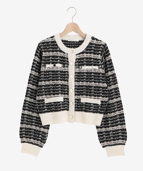 MAJESTIC LEGON(マジェスティックレゴン)の「ツイードライクニットカーディガン(ニット/セーター・レディース・ブラック系その他/ベージュ系その他2・MEDIUM)」の15枚目の写真
