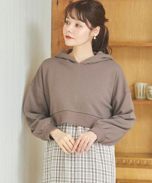 MAJESTIC LEGON（マジェスティックレゴン）の「ショート丈フーディー（パーカー・レディース・ベージュ/アイボリー/モカ・SMALL/MEDIUM）」の7枚目の写真