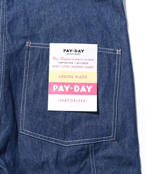 PAYDAY（ペイデイ）の「PAY DAY/ペイデイ デニムオーバーオール ワークウェア アメカジ（サロペット/オーバーオール・メンズ・インディゴブルー・38/40/36）」の14枚目の写真
