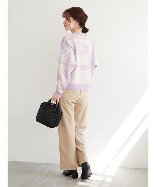 Furryrate(ファーリーレート)の「・furry rate フラワージャカードニット*(ニット/セーター・レディース・グリーン/ブラック/ラベンダー・FREE)」の9枚目の写真