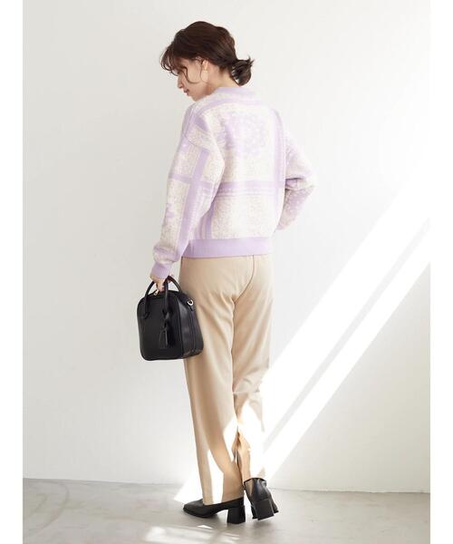 Furryrate(ファーリーレート)の「・furry rate フラワージャカードニット*(ニット/セーター・レディース・グリーン/ブラック/ラベンダー・FREE)」の10枚目の写真