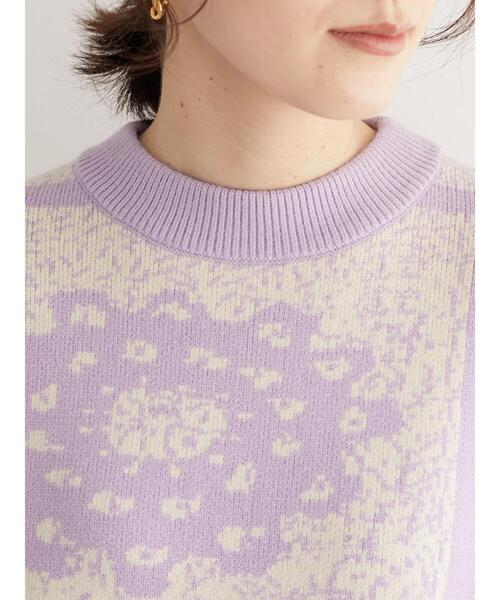 Furryrate(ファーリーレート)の「・furry rate フラワージャカードニット*(ニット/セーター・レディース・グリーン/ブラック/ラベンダー・FREE)」の13枚目の写真