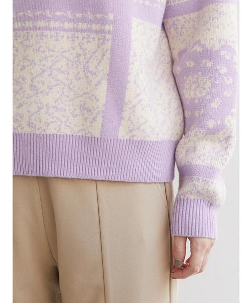 Furryrate(ファーリーレート)の「・furry rate フラワージャカードニット*(ニット/セーター・レディース・グリーン/ブラック/ラベンダー・FREE)」の15枚目の写真