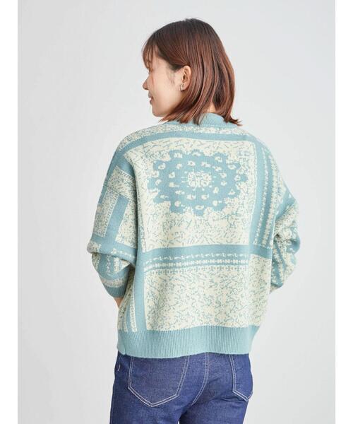 Furryrate(ファーリーレート)の「・furry rate フラワージャカードニット*(ニット/セーター・レディース・グリーン/ブラック/ラベンダー・FREE)」の19枚目の写真