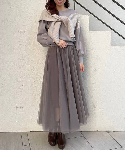 MAJESTIC LEGON（マジェスティックレゴン）の「カタマキドッキングニット（ニット/セーター・レディース・アイボリー/モカ/グレー・MEDIUM）」の11枚目の写真