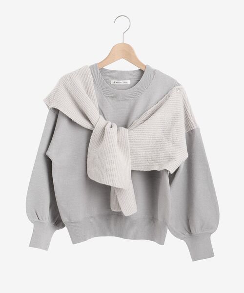 MAJESTIC LEGON（マジェスティックレゴン）の「カタマキドッキングニット（ニット/セーター・レディース・アイボリー/モカ/グレー・MEDIUM）」の16枚目の写真