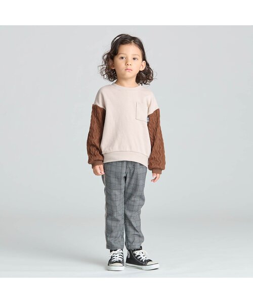 BREEZE（ブリーズ）の「WEB限定 膨れジャガードトレーナー（スウェット・キッズ・ブラウン/ベージュ・90/130/110/80/100/140/120）」の3枚目の写真