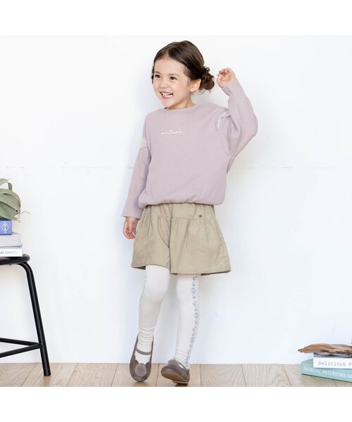 apres les cours（アプレレクール）の「WEB限定 コール天キュロット（その他パンツ・キッズ・サーモンピンク/ベージュ/パープル/ブラウン/ミント・120/100/130/110/80/90/140）」の7枚目の写真