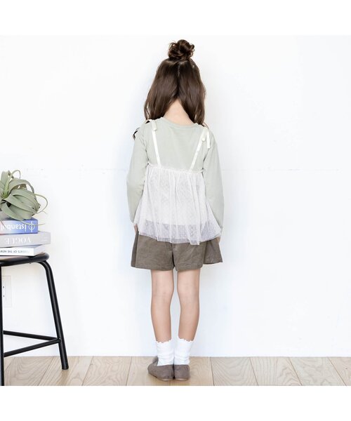 apres les cours（アプレレクール）の「WEB限定 コール天キュロット（その他パンツ・キッズ・サーモンピンク/ベージュ/パープル/ブラウン/ミント・120/100/130/110/80/90/140）」の11枚目の写真