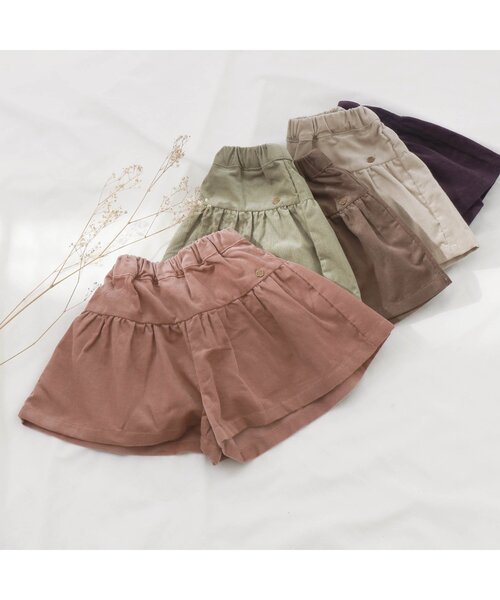 apres les cours（アプレレクール）の「WEB限定 コール天キュロット（その他パンツ・キッズ・サーモンピンク/ベージュ/パープル/ブラウン/ミント・120/100/130/110/80/90/140）」の14枚目の写真