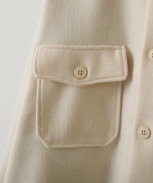 ZIP FIVE（ジップファイブ）の「【ZIP FIVE】ウールライクCPOジャケット（ブルゾン・メンズ・ブラック/ネイビー/カーキ/アイボリー/グレイッシュベージュ/チャコール・MEDIUM/LARGE）」の11枚目の写真