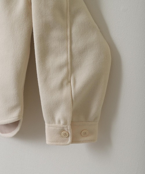 ZIP FIVE（ジップファイブ）の「【ZIP FIVE】ウールライクCPOジャケット（ブルゾン・メンズ・ブラック/ネイビー/カーキ/アイボリー/グレイッシュベージュ/チャコール・MEDIUM/LARGE）」の12枚目の写真