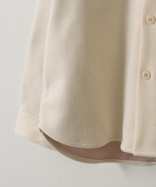 ZIP FIVE（ジップファイブ）の「【ZIP FIVE】ウールライクCPOジャケット（ブルゾン・メンズ・ブラック/ネイビー/カーキ/アイボリー/グレイッシュベージュ/チャコール・MEDIUM/LARGE）」の14枚目の写真