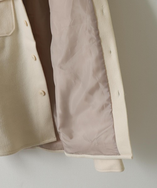 ZIP FIVE（ジップファイブ）の「【ZIP FIVE】ウールライクCPOジャケット（ブルゾン・メンズ・ブラック/ネイビー/カーキ/アイボリー/グレイッシュベージュ/チャコール・MEDIUM/LARGE）」の15枚目の写真