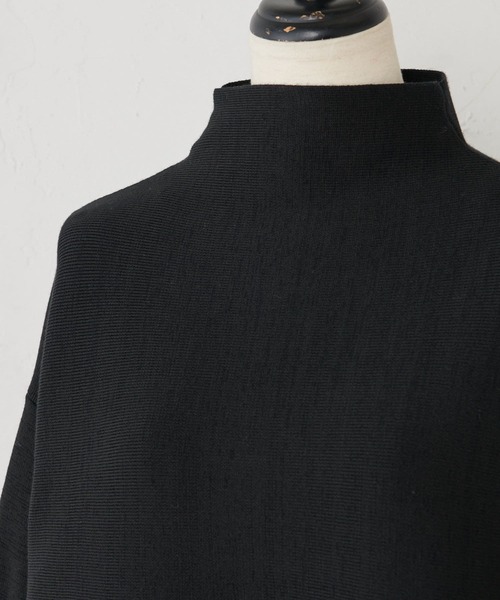 BEARDSLEY（ビアズリー）の「セットアップでもきられる　少しハリがあってきちんと感のでるボトルネックプルオーバー（Tシャツ/カットソー・レディース・ブラック/ベージュ・FREE）」の10枚目の写真