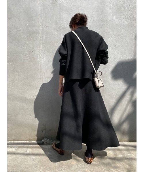 BEARDSLEY（ビアズリー）の「セットアップでもきられる　少しハリがあってきちんと感のでるボトルネックプルオーバー（Tシャツ/カットソー・レディース・ブラック/ベージュ・FREE）」の18枚目の写真