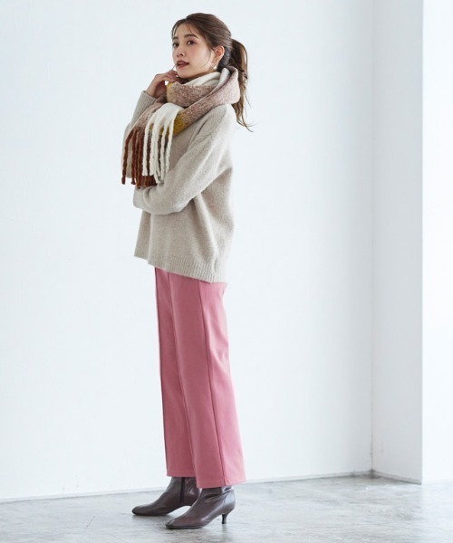 Pierrot（ピエロ）の「カット起毛ピンタックボックスパンツ（その他パンツ・レディース・アイボリー/ミント/ブラック/モカ/ライトグレー/ピンク/ブルーグリーン・M/L/PS/PM/PL/S）」の22枚目の写真