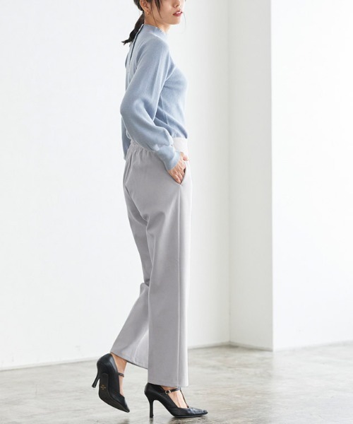 Pierrot（ピエロ）の「カット起毛ピンタックボックスパンツ（その他パンツ・レディース・アイボリー/ミント/ブラック/モカ/ライトグレー/ピンク/ブルーグリーン・M/L/PS/PM/PL/S）」の19枚目の写真