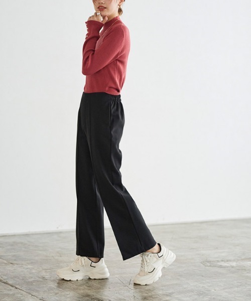 Pierrot（ピエロ）の「カット起毛ピンタックボックスパンツ（その他パンツ・レディース・アイボリー/ミント/ブラック/モカ/ライトグレー/ピンク/ブルーグリーン・M/L/PS/PM/PL/S）」の17枚目の写真