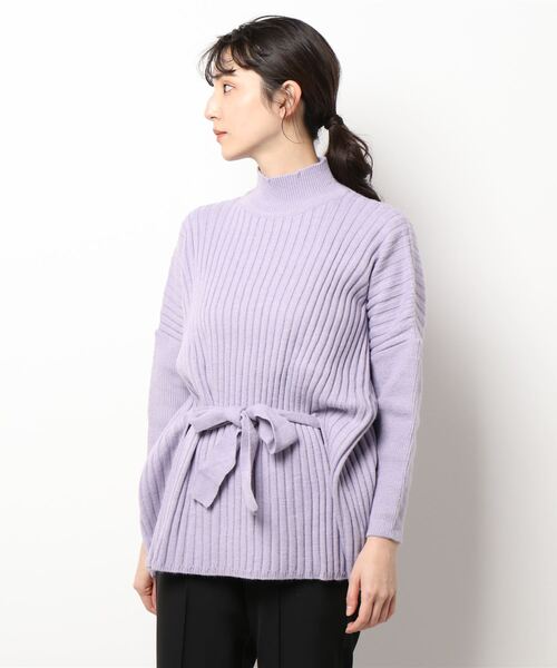 KOBE LETTUCE（コウベレタス）の「ポンチョ風リブニット[C5688]（ニット/セーター・レディース・イエロー系/アイボリー/ラベンダー・FREE）」の3枚目の写真