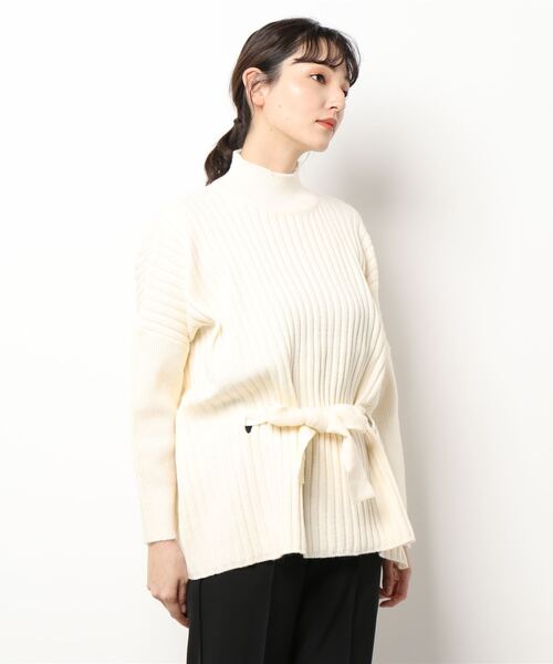 KOBE LETTUCE（コウベレタス）の「ポンチョ風リブニット[C5688]（ニット/セーター・レディース・イエロー系/アイボリー/ラベンダー・FREE）」の2枚目の写真