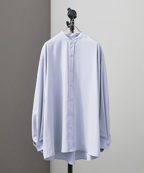 re_k by JUNRED(レクバイジュンレッド)の「【 re_k by JUNRed 】ドレープBIGバンドカラーシャツ(シャツ/ブラウス・メンズ・ライトグレー/ホワイト/ミント・S/L/M)」の3枚目の写真