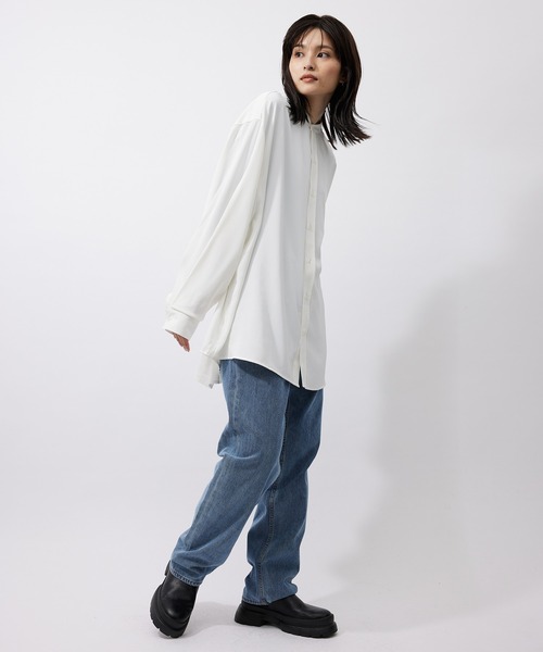 re_k by JUNRED(レクバイジュンレッド)の「【 re_k by JUNRed 】ドレープBIGバンドカラーシャツ(シャツ/ブラウス・メンズ・ライトグレー/ホワイト/ミント・S/L/M)」の19枚目の写真