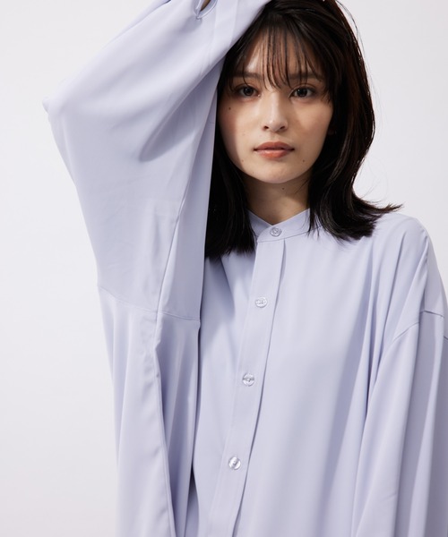 re_k by JUNRED(レクバイジュンレッド)の「【 re_k by JUNRed 】ドレープBIGバンドカラーシャツ(シャツ/ブラウス・メンズ・ライトグレー/ホワイト/ミント・S/L/M)」の20枚目の写真