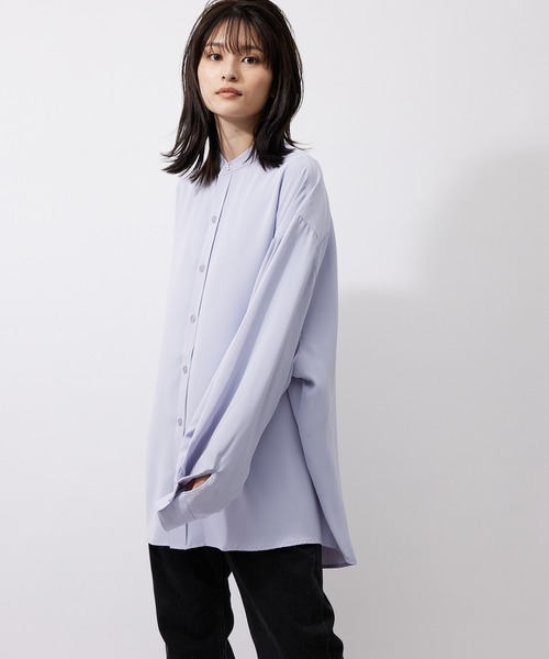 re_k by JUNRED(レクバイジュンレッド)の「【 re_k by JUNRed 】ドレープBIGバンドカラーシャツ(シャツ/ブラウス・メンズ・ライトグレー/ホワイト/ミント・S/L/M)」の21枚目の写真