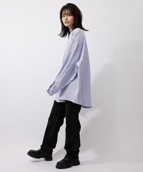 re_k by JUNRED(レクバイジュンレッド)の「【 re_k by JUNRed 】ドレープBIGバンドカラーシャツ(シャツ/ブラウス・メンズ・ライトグレー/ホワイト/ミント・S/L/M)」の22枚目の写真