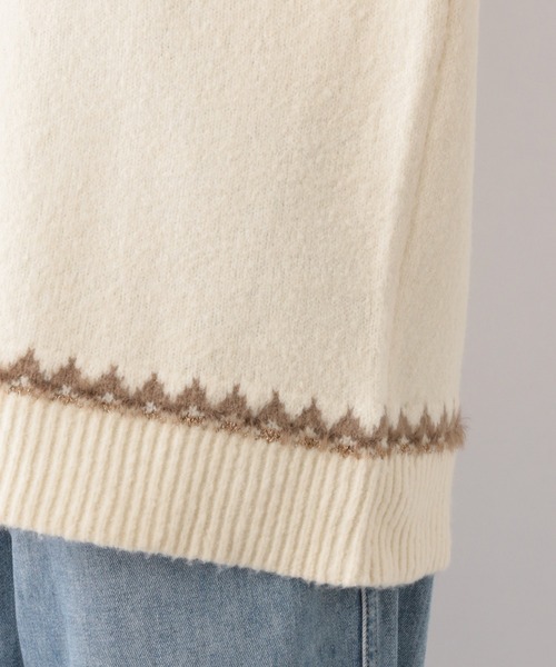 GLOBAL WORK(グローバルワーク)の「ラメジャガードニットプルオーバー/238986(ニット/セーター・レディース・ベージュ/オフホワイト・FREE)」の14枚目の写真