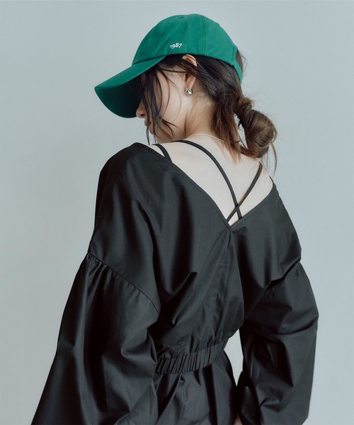 titivate（ティティベイト）の「Vﾈｯｸｼｮｰﾄﾄｯﾌﾟｽ×ｷｬﾐｿｰﾙﾜﾝﾋﾟｰｽ（ワンピース・レディース・イエロー/ライトブラウン/ブラック/ライトベージュ・S/L/M）」の9枚目の写真
