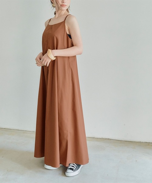 titivate（ティティベイト）の「Vﾈｯｸｼｮｰﾄﾄｯﾌﾟｽ×ｷｬﾐｿｰﾙﾜﾝﾋﾟｰｽ（ワンピース・レディース・イエロー/ライトブラウン/ブラック/ライトベージュ・S/L/M）」の10枚目の写真