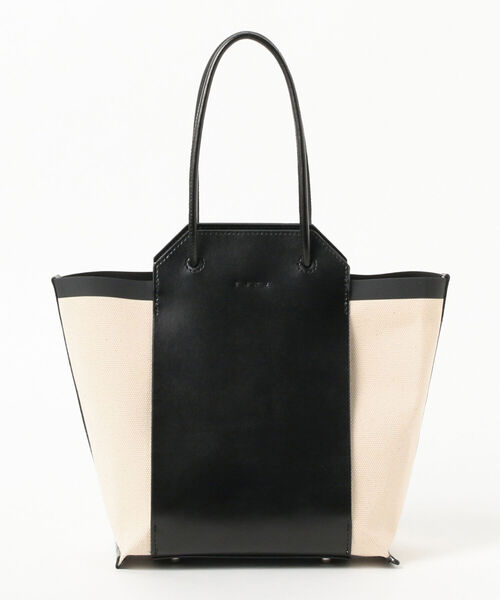 Ray BEAMS（レイビームス）の「YAHKI / キャンバス レザー バッグ（トートバッグ・レディース・ブラック・ONE SIZE）」の3枚目の写真