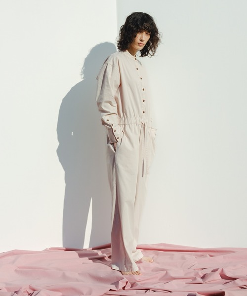 select MOCA（セレクトモカ）の「ドローストリングシャツコンビネゾン（つなぎ/オールインワン・レディース・ブラック/アイボリー・FREE）」の16枚目の写真