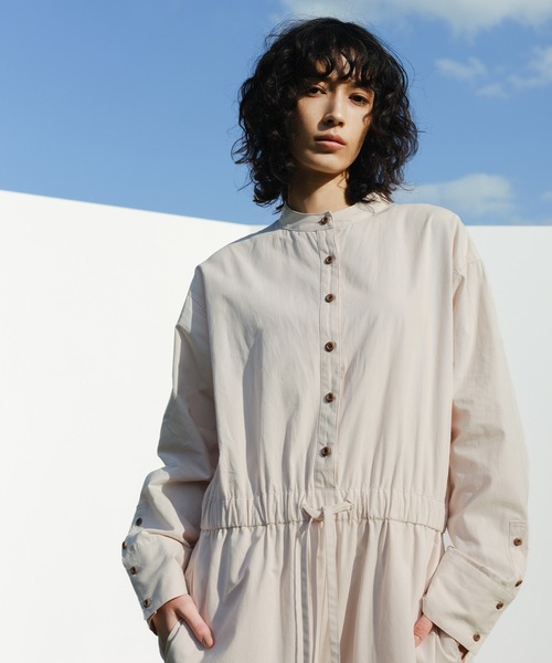 select MOCA（セレクトモカ）の「ドローストリングシャツコンビネゾン（つなぎ/オールインワン・レディース・ブラック/アイボリー・FREE）」の18枚目の写真