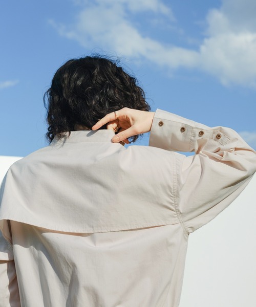 select MOCA（セレクトモカ）の「ドローストリングシャツコンビネゾン（つなぎ/オールインワン・レディース・ブラック/アイボリー・FREE）」の20枚目の写真